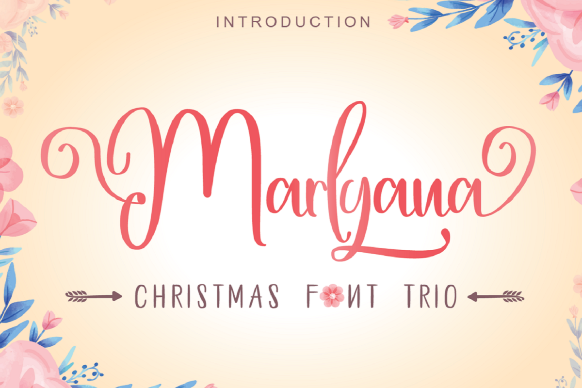 Happy Marlyana font trio example image 1