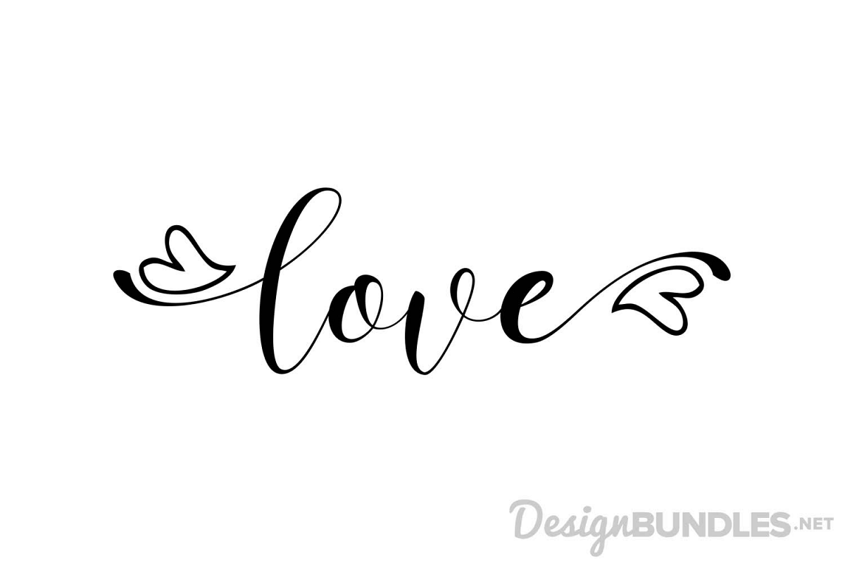 black calligraphy love Love