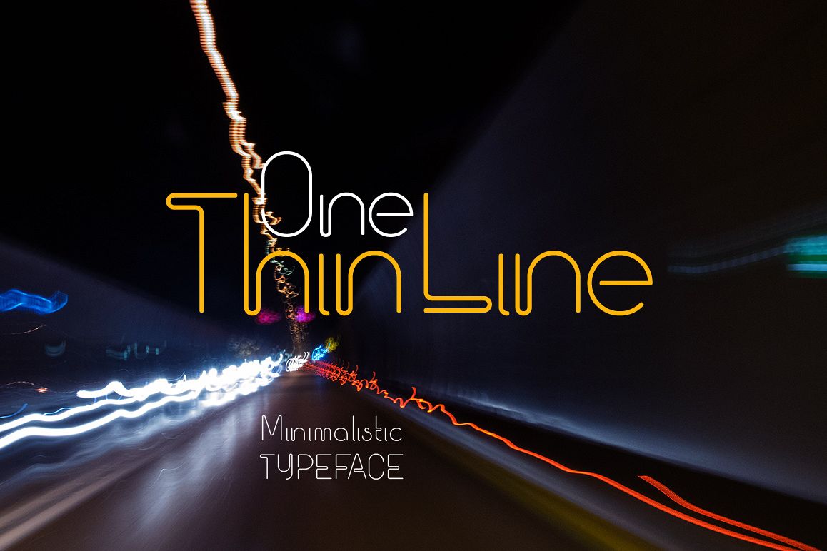 One Thin Line font example image 1