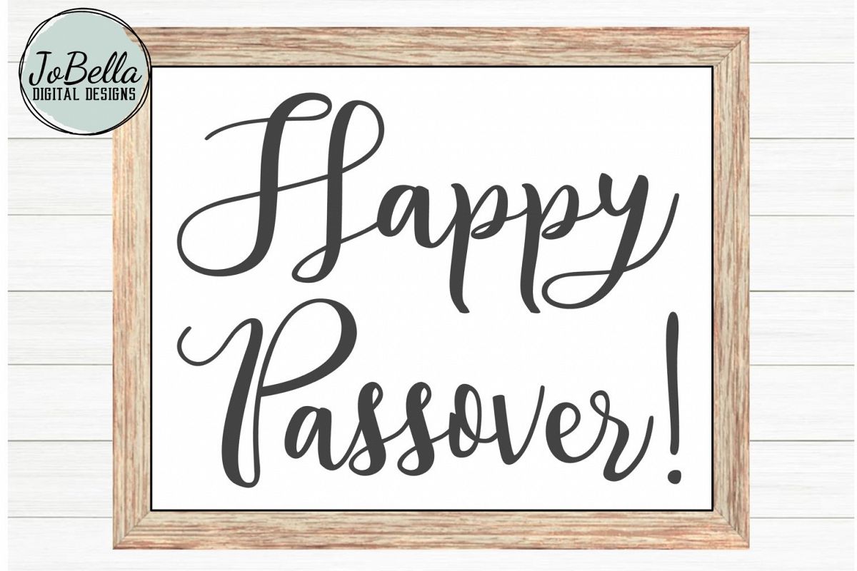 Happy Passover SVG and Printable Jewish Holiday Design example image 1