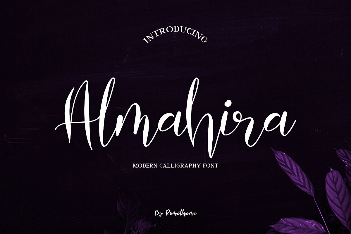 Almahira Script Font example image 1