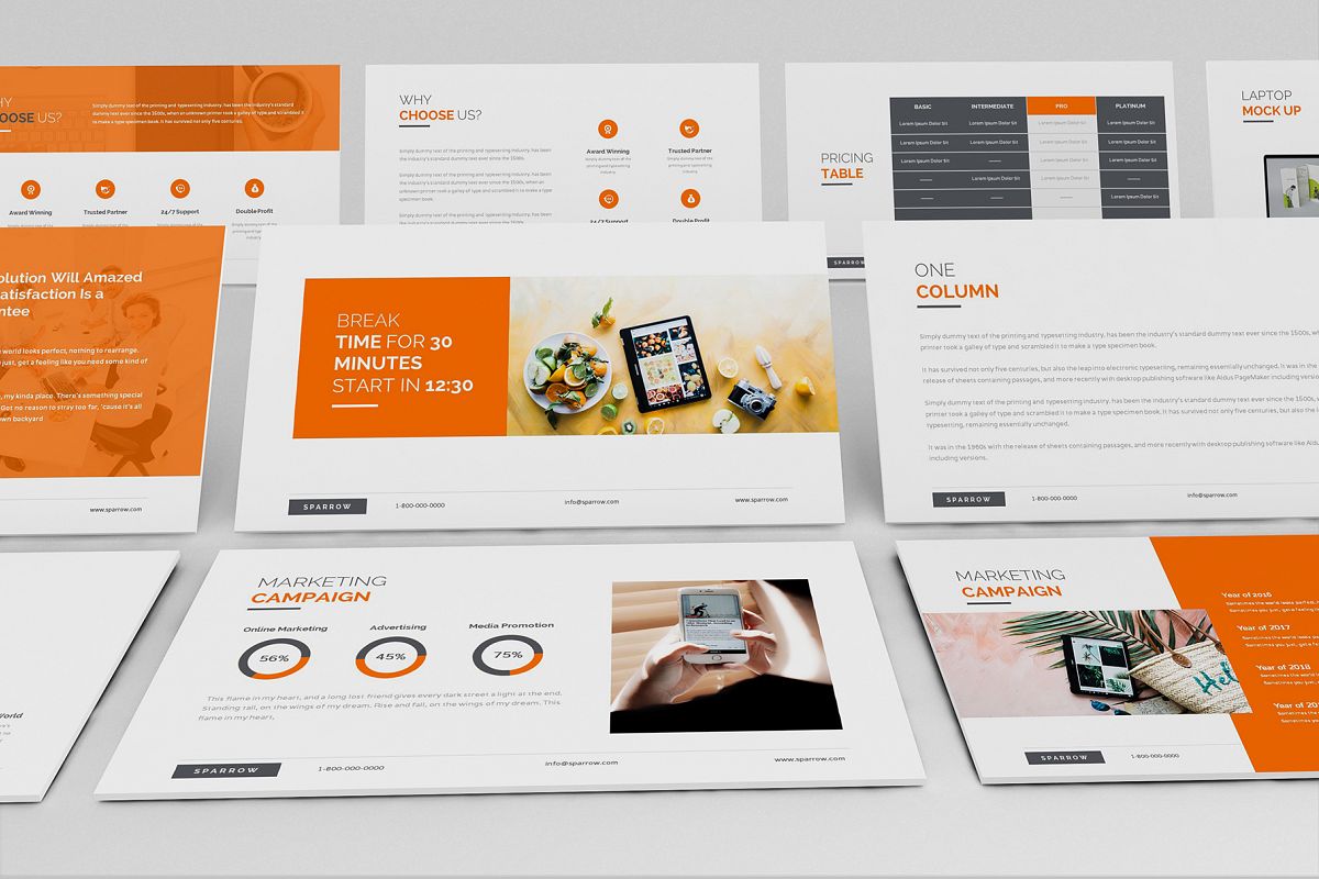 Sparrow - Creative Google Slides example image 1