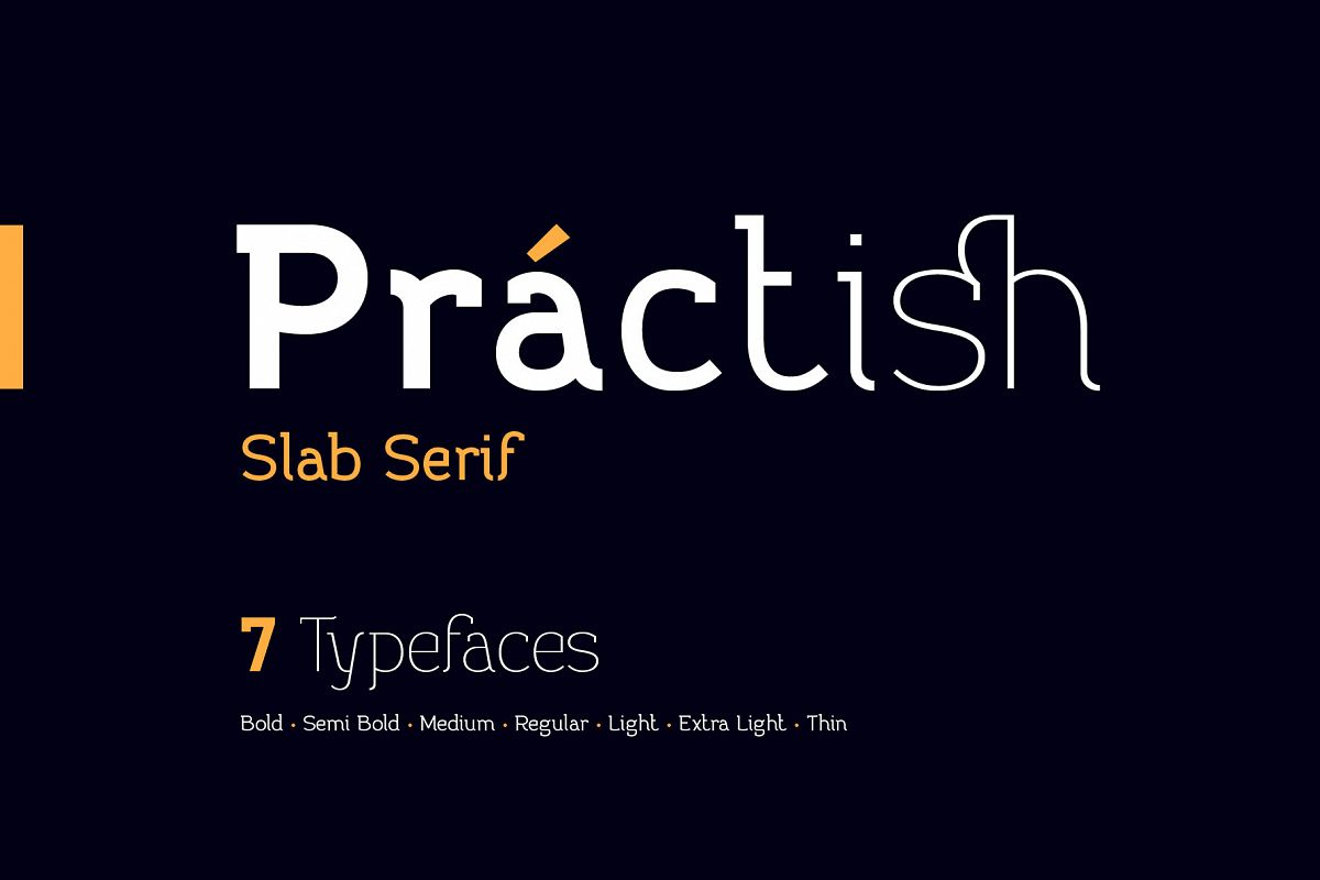 Practish font family example image 1