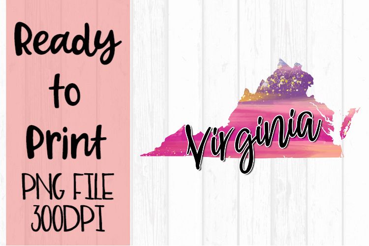 Virginia Painted States Ready to Print example image 1
