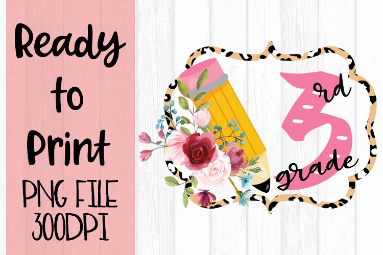 3rd Grade Leopard Frame Pencil Ready to Print example image 1