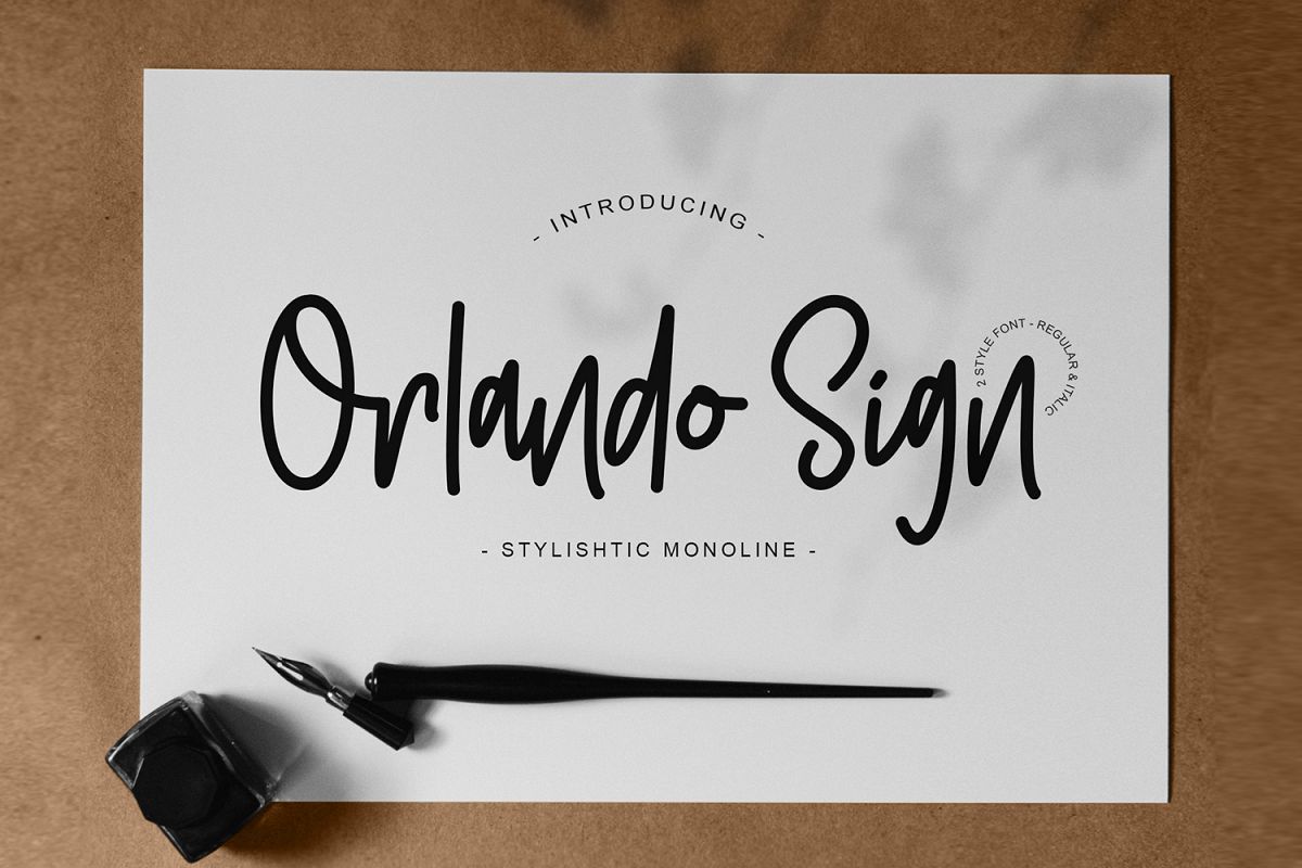 Orlando Sign | Stylishtic Monoline example image 1