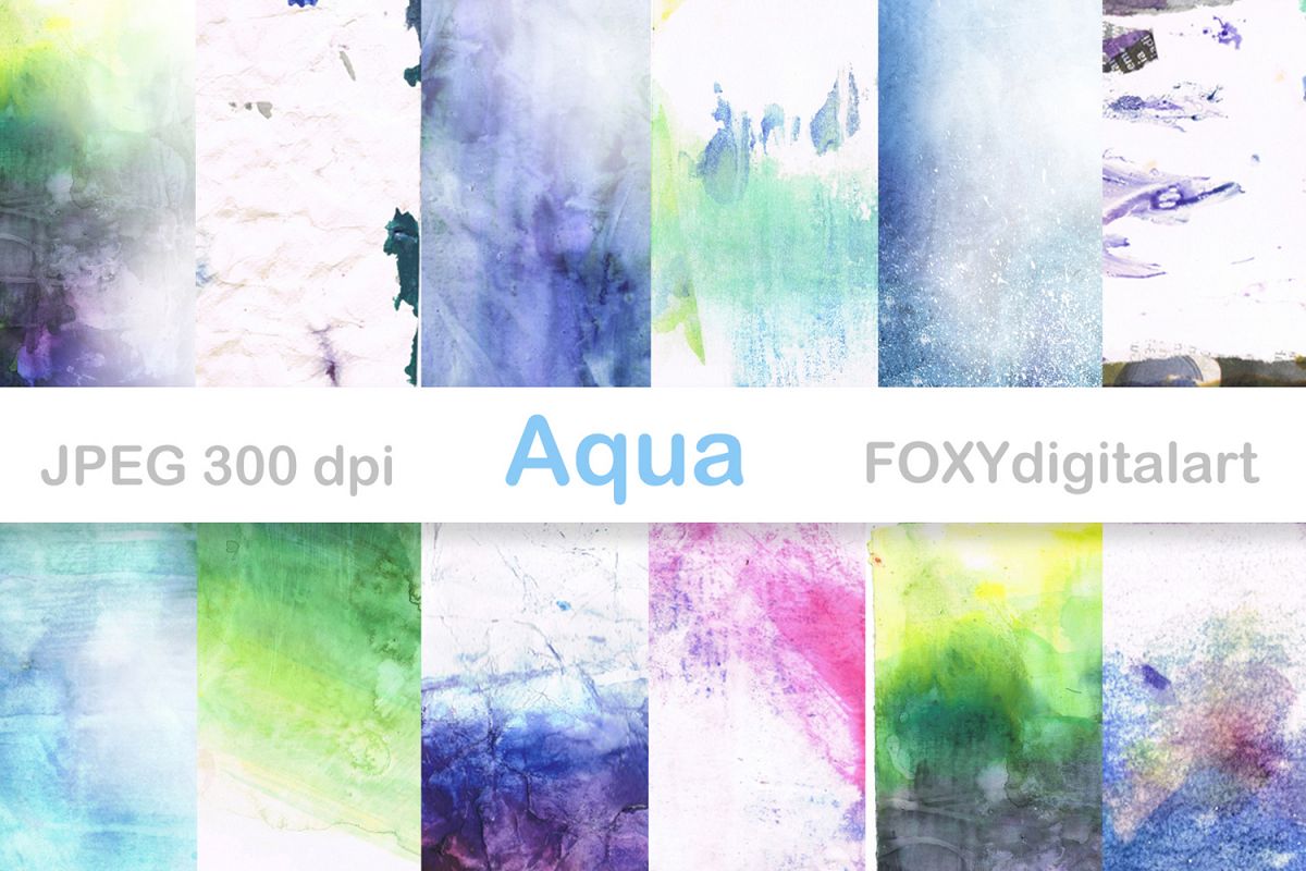 Digital Paper Watercolor Paint Brush Splatters example image 1