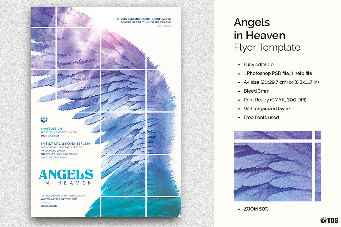 Angels in Heaven Flyer Template example image 1