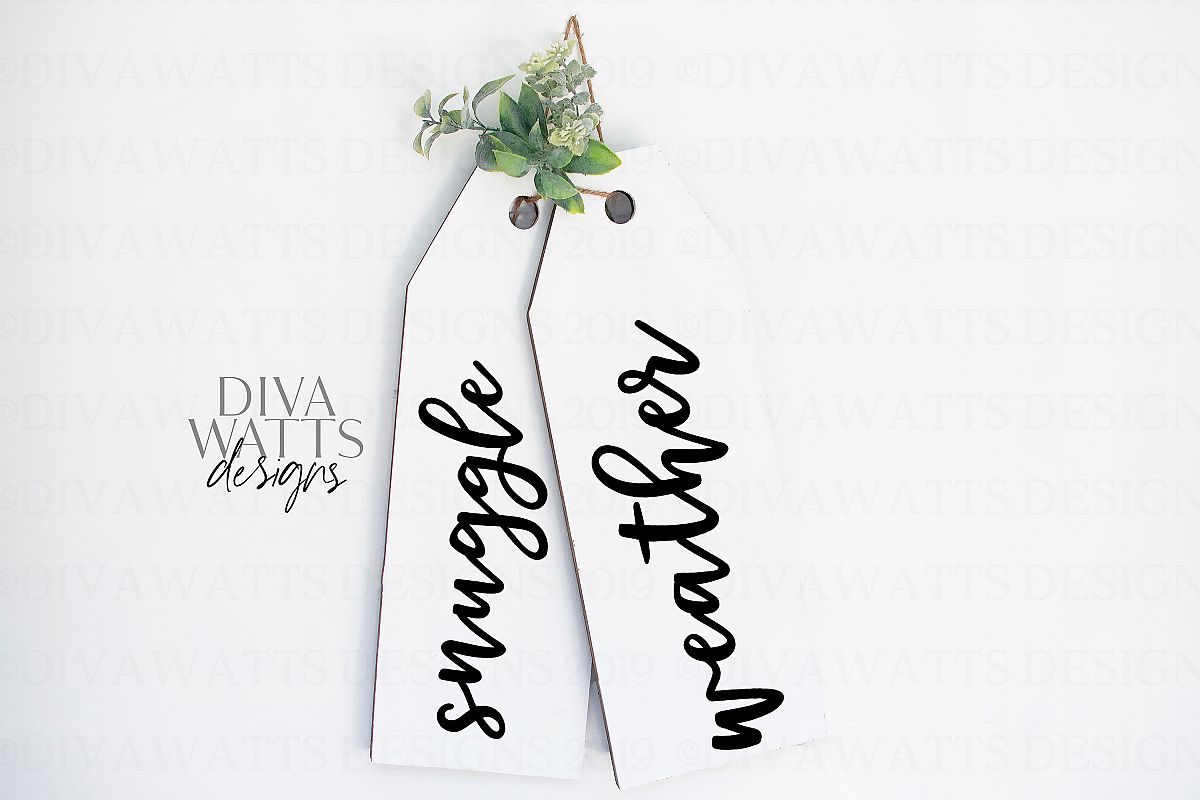 Snuggle Weather - Winter SVG For Farmhouse Door Tags example image 1