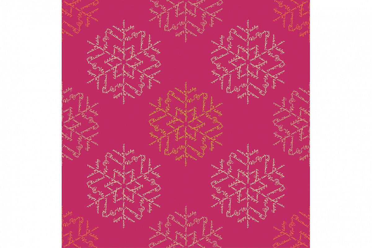 Seamless background with snowflakes example image 1