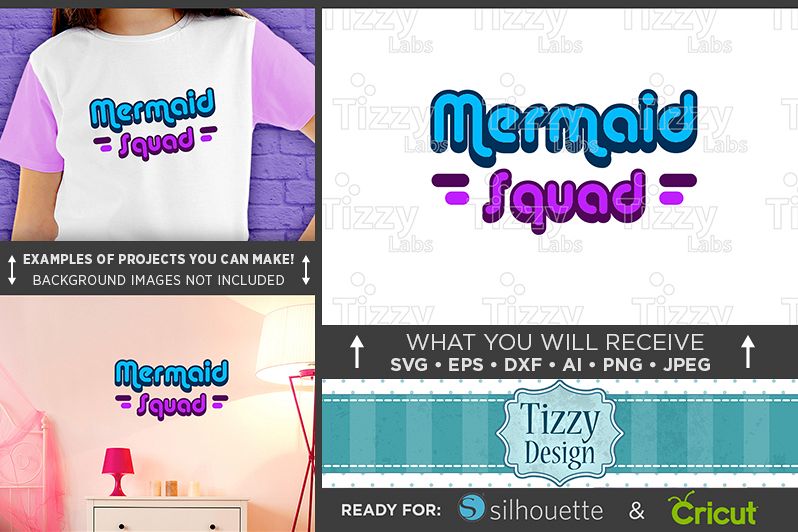 Mermaid Squad SVG File - Mermaid SVG File - 1063 example image 1