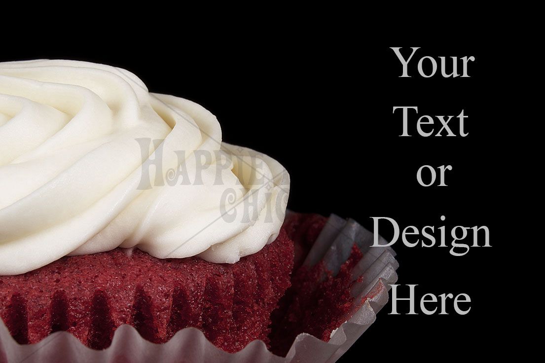 Red Velvet Cupcake on a Black Background example image 1
