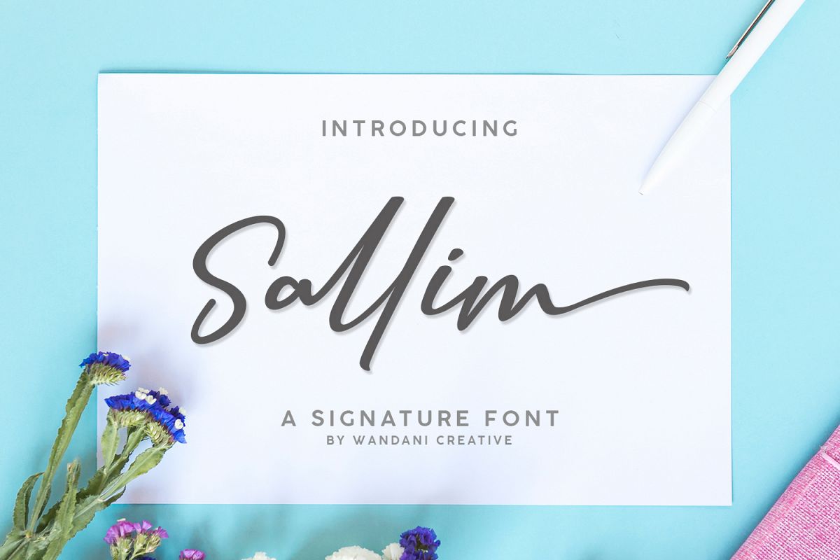 Sallim | Signature Font example image 1