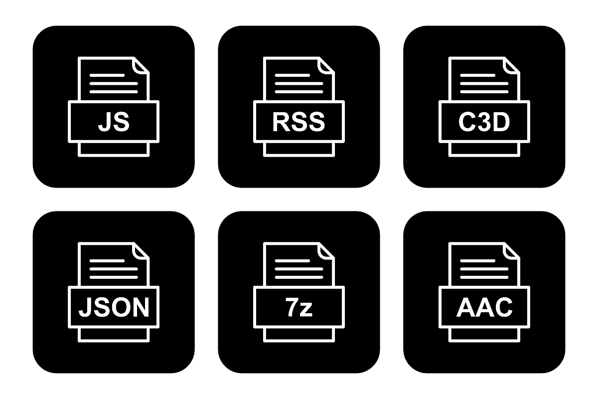 Set Of File Formats Icons example image 1