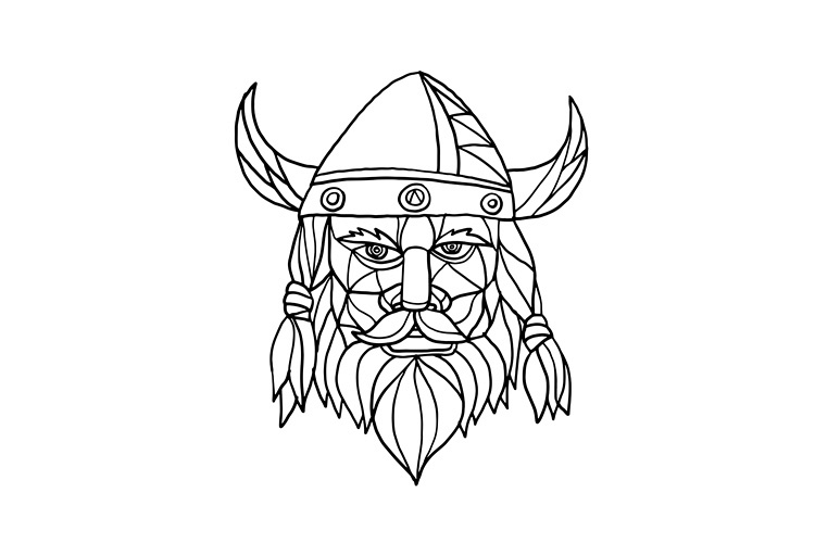 Norseman Black and White Mosaic example image 1