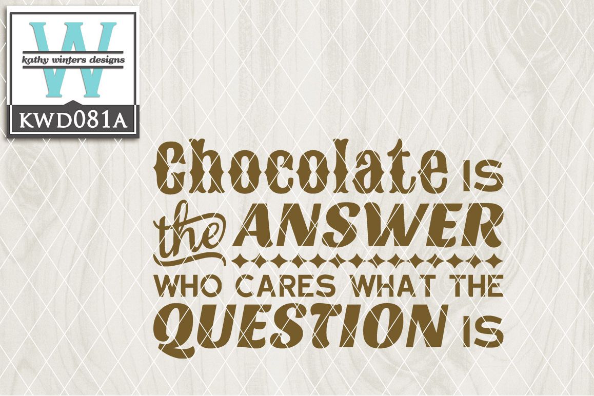 Chocolate Cutting File KWD081A example image 1