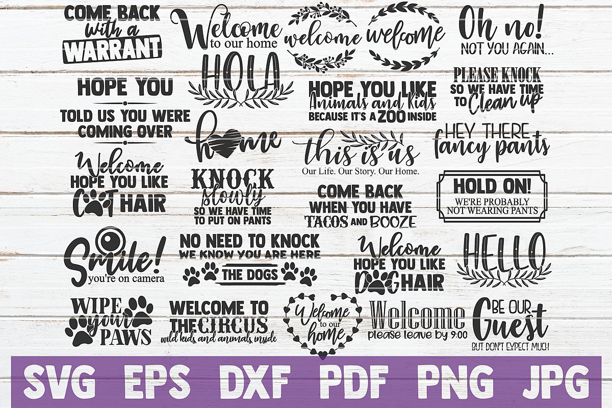 Doormat Vector Bundle | Funny SVG Cut Files example image 1