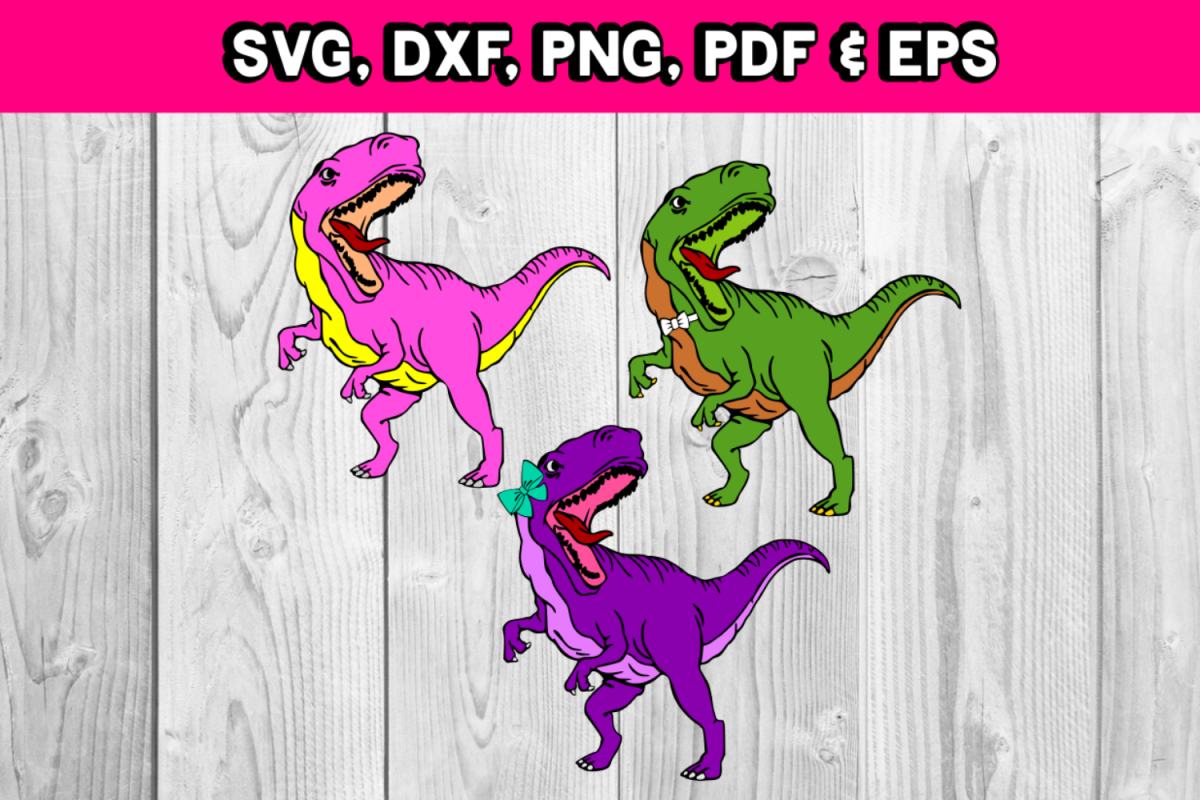 Download Dinosaurs - T-rex - Layered svg files - hair bow - bow tie