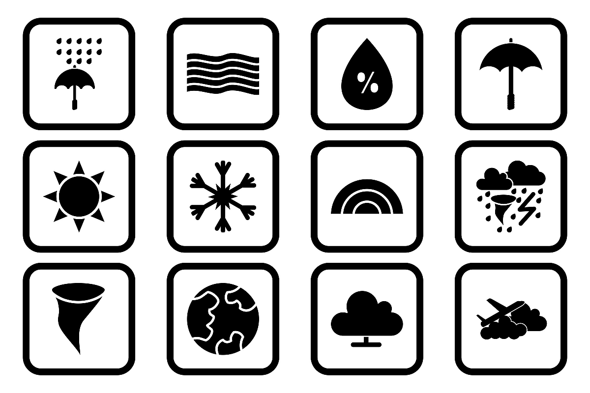 Set Of Weather And Season Icons example image 1