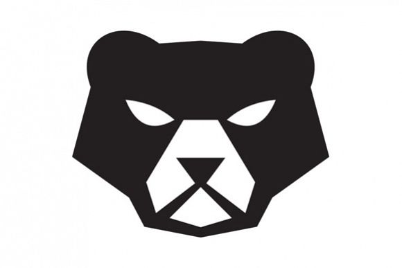 American Black Bear Head Retro example image 1
