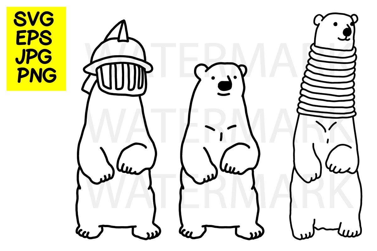 Bear with gladiator helmet- SVG-EPS-JPG-PNG example image 1