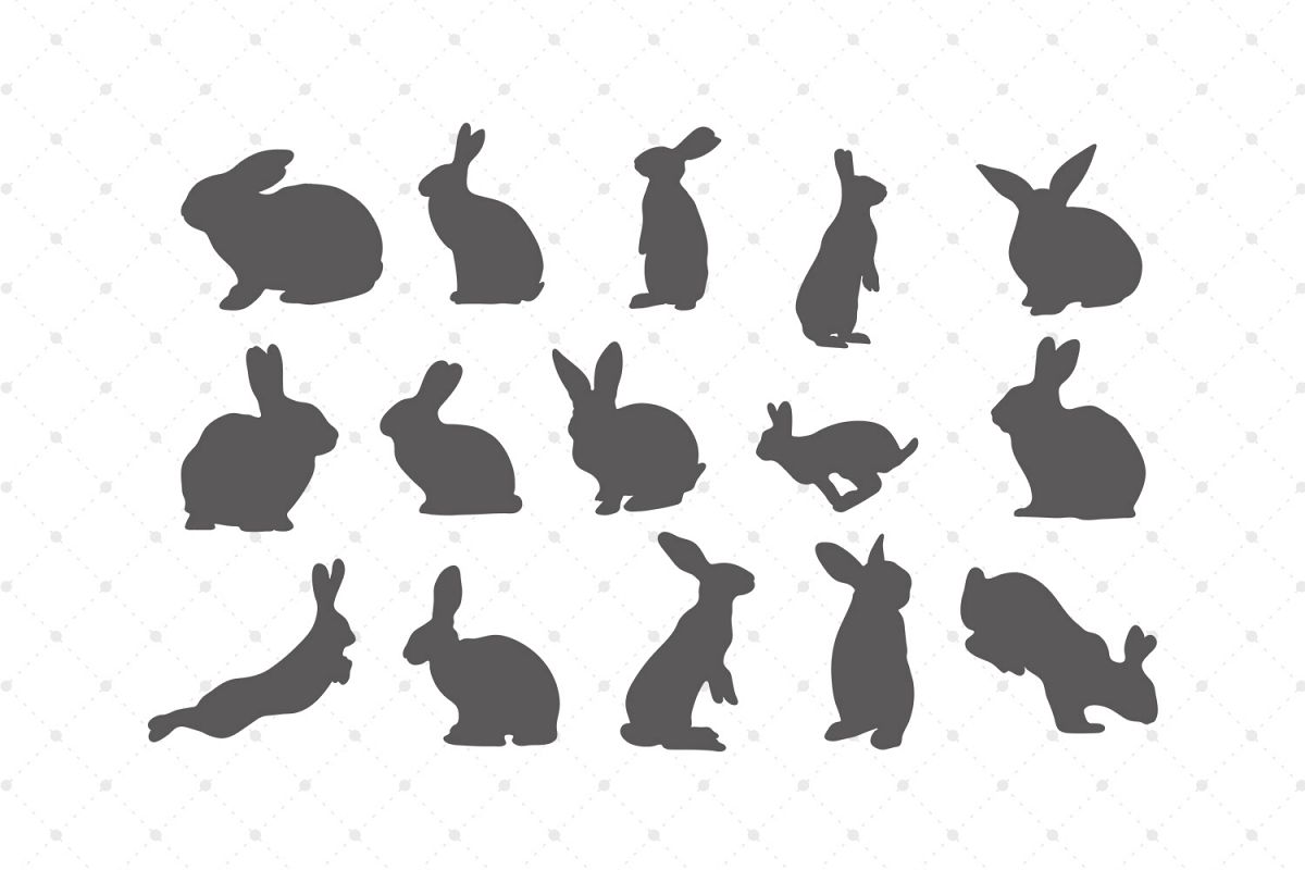 Download Bunny Silhouettes SVG Cut Files