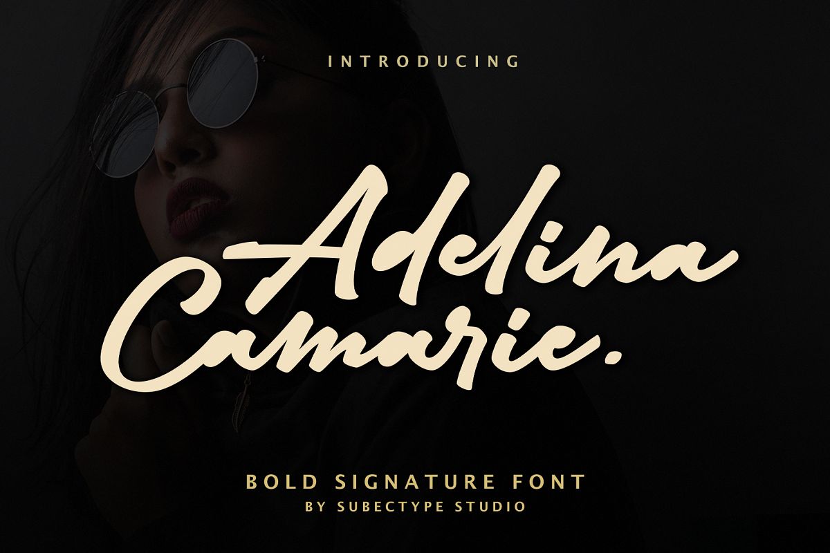 Adelina Camarine Bold Signature Font example image 1