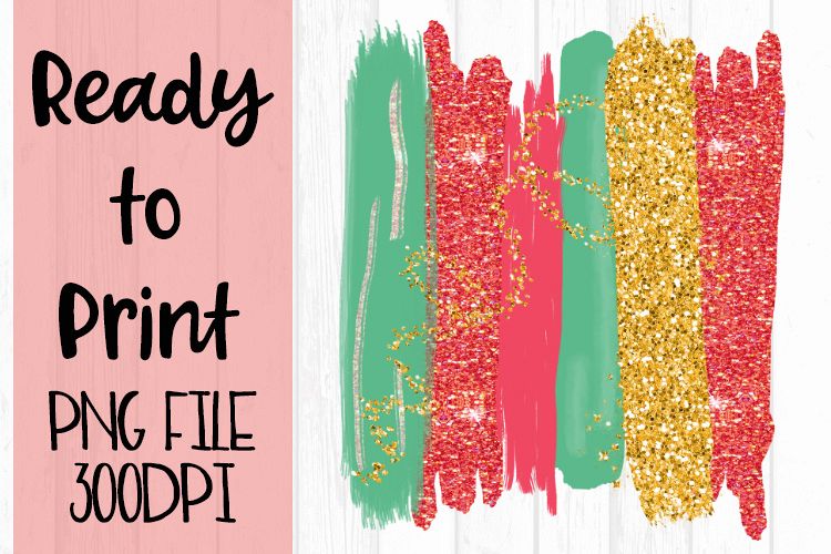 Holiday Paint Brush Strokes Ready to Print example image 1