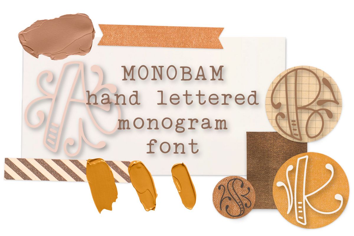 Monobam - Round Monogram Font example image 1