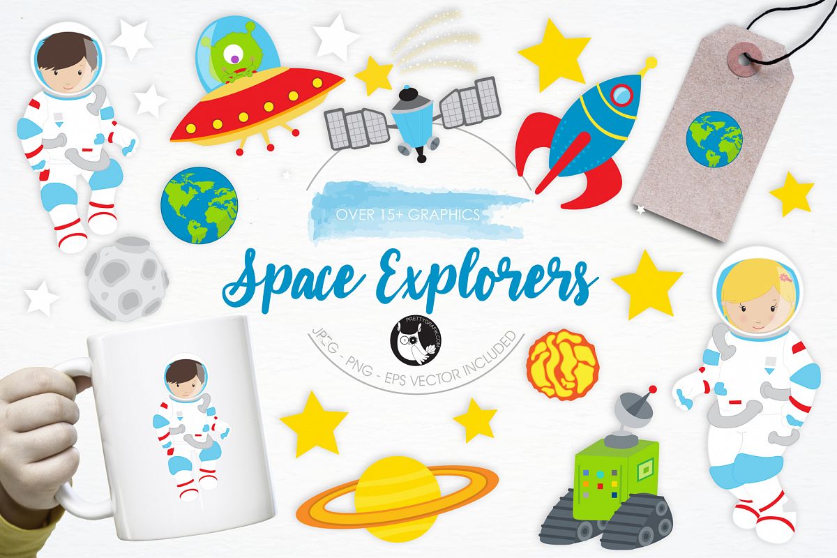Space Explorers graphics and illustrations example image 1