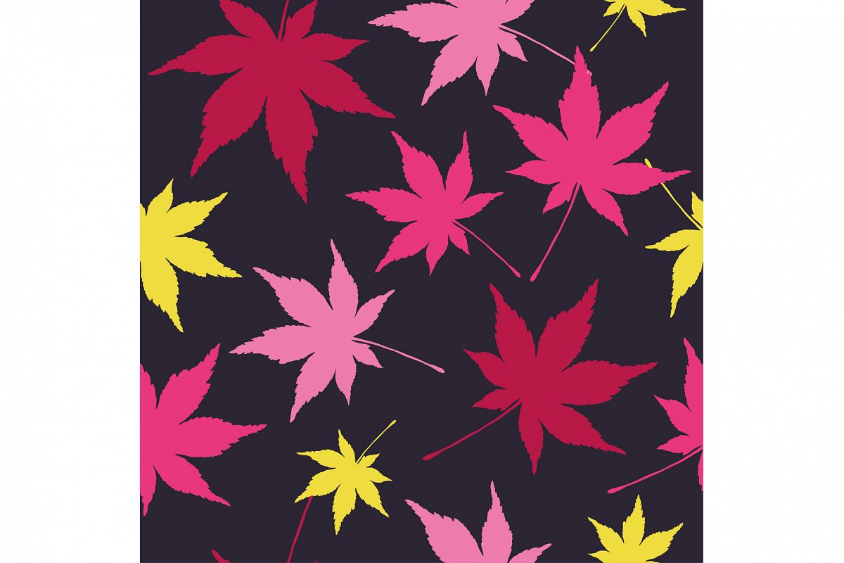 Seamless vector background with decorative leaves. Print. Cloth design, wallpaper. example image 1