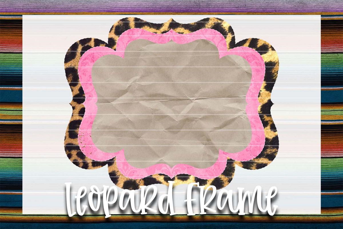Light Pink & Leopard Frame Background Element example image 1