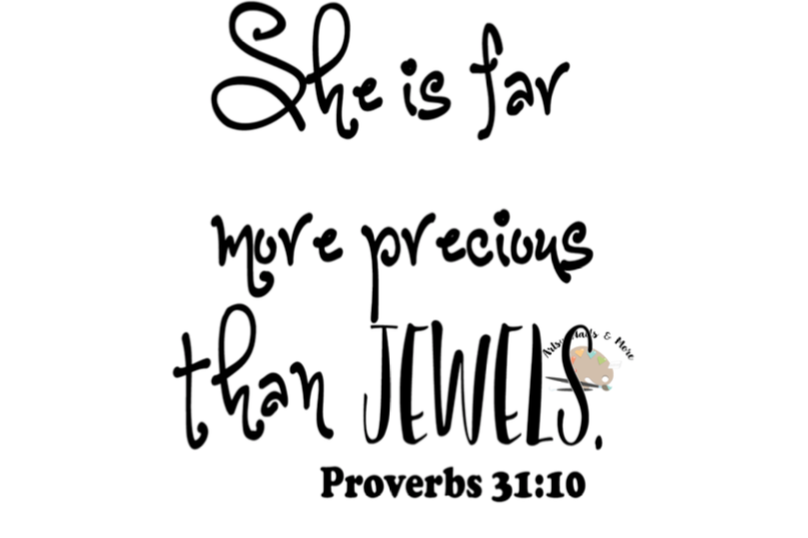 Download She is far more precious than jewels, Christian cut file ...