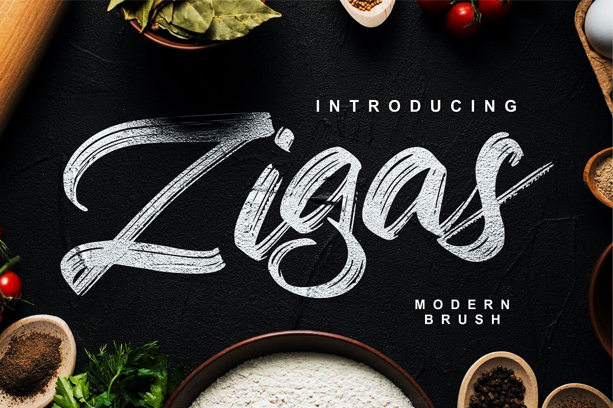 Zigas | Modern Brush Font example image 1