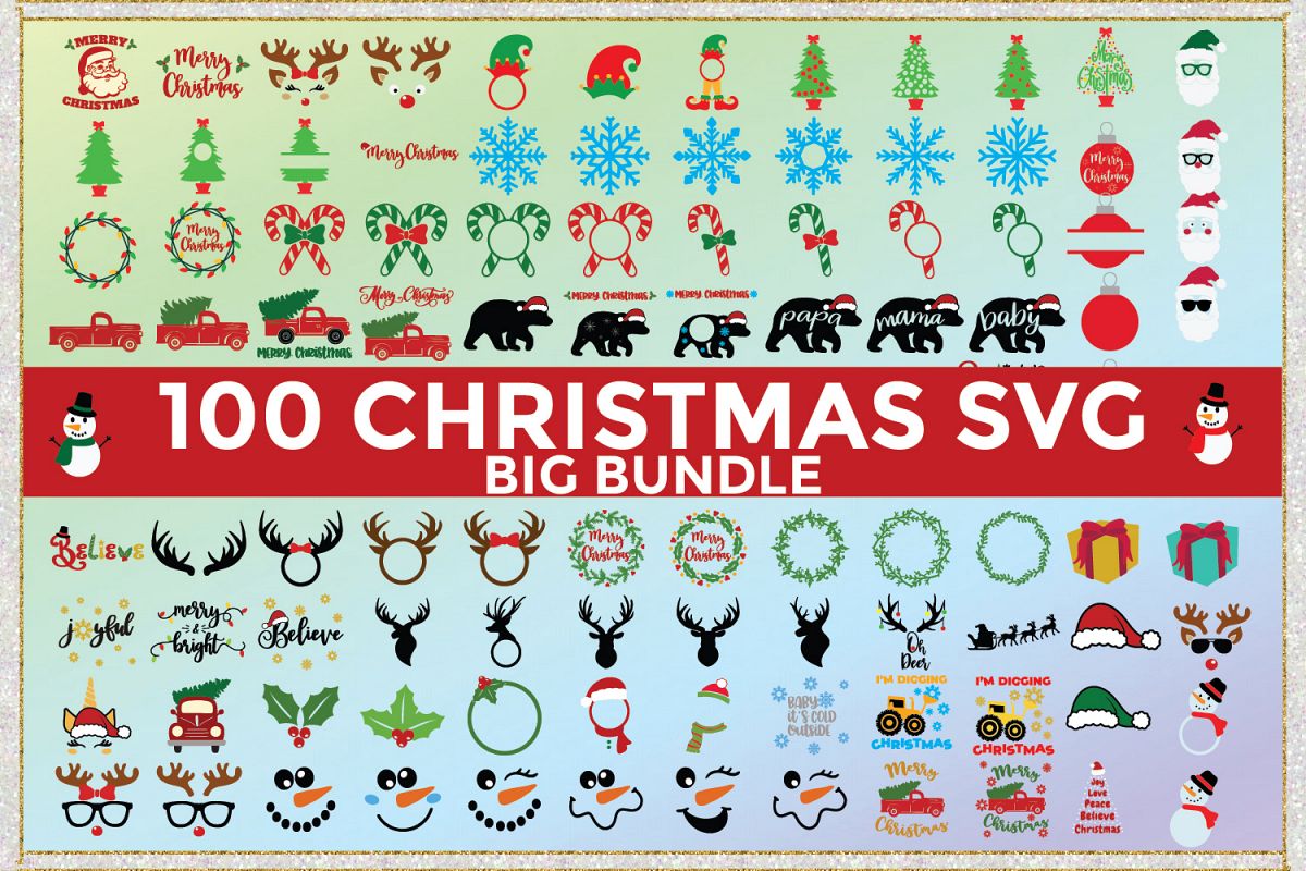 Big Christmas Bundle SVG Cut Files example image 1