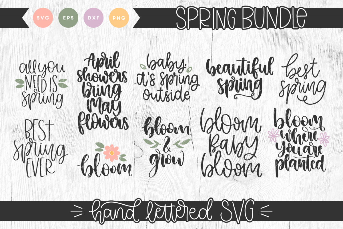 Hand Lettered Spring Bundle example image 1