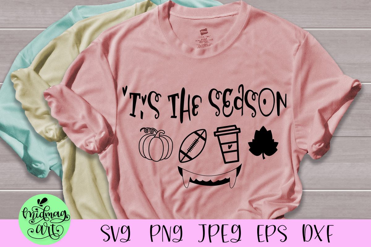 Tis the season svg, football svg, fall svg example image 1