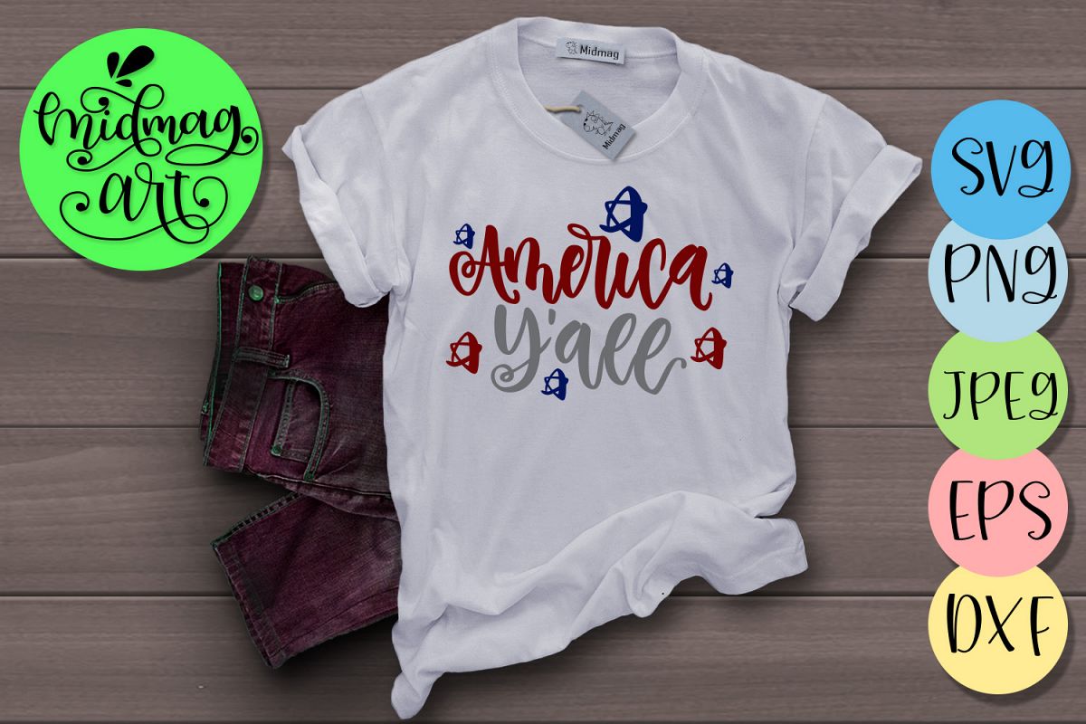 America yall svg, 4th of july svg example image 1