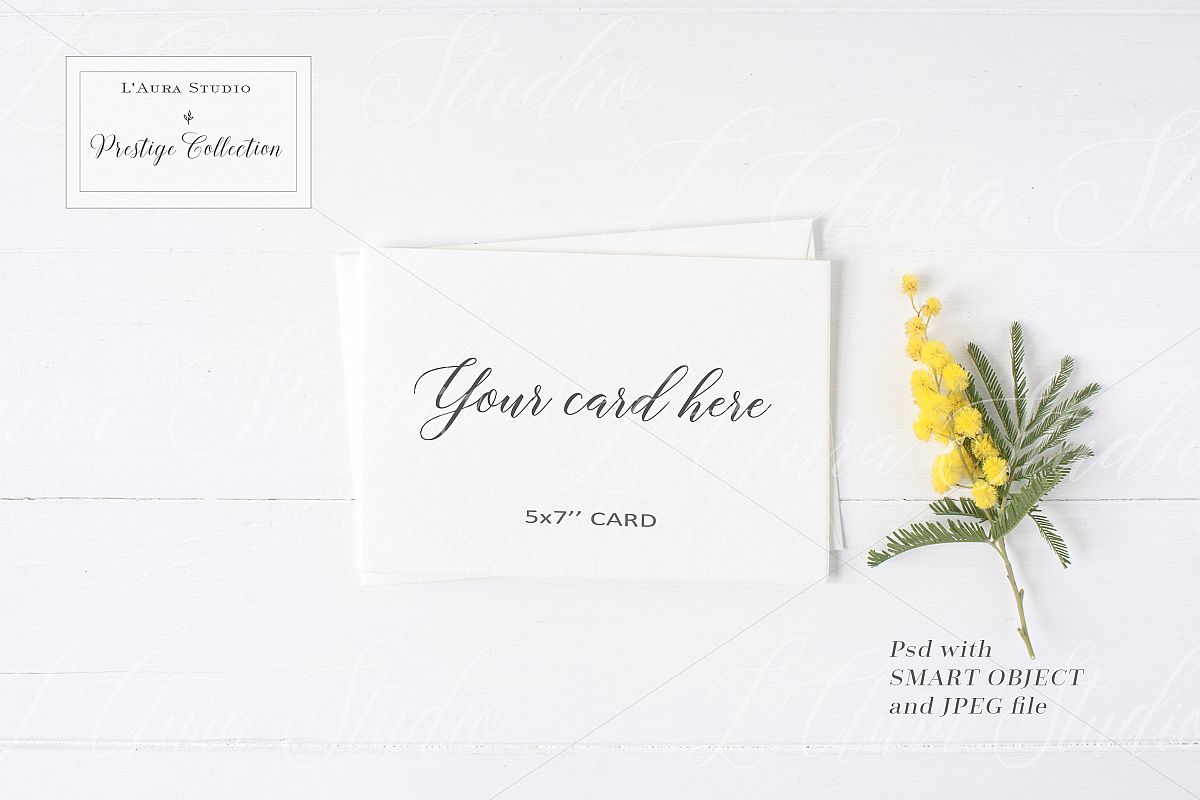Floral Stationery Mockup - crd230 example image 1