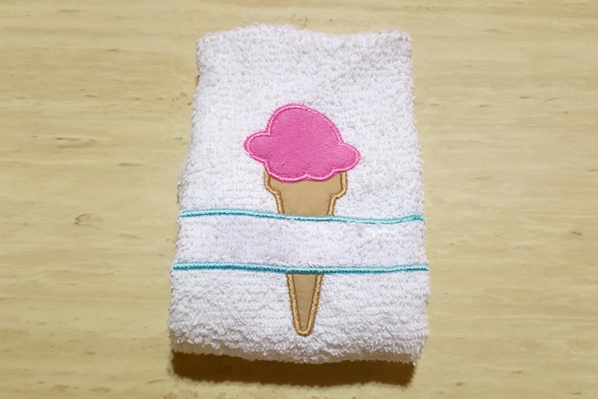 Ice Cream Split Applique Embroidery Design example image 1