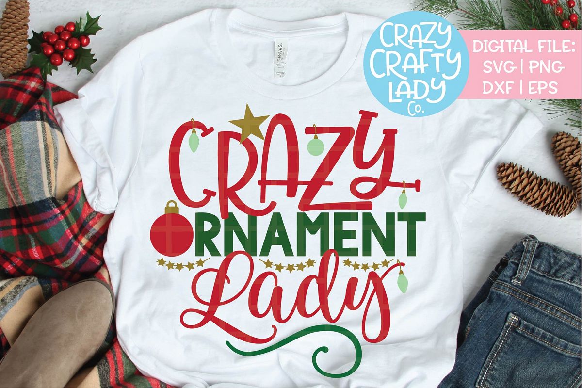 Crazy Ornament Lady SVG DXF EPS PNG Cut File example image 1