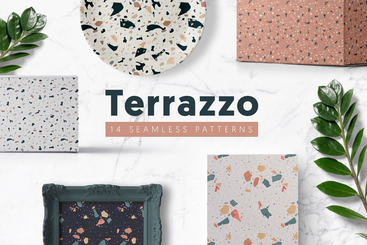 Terrazzo Seamless Patterns example image 1