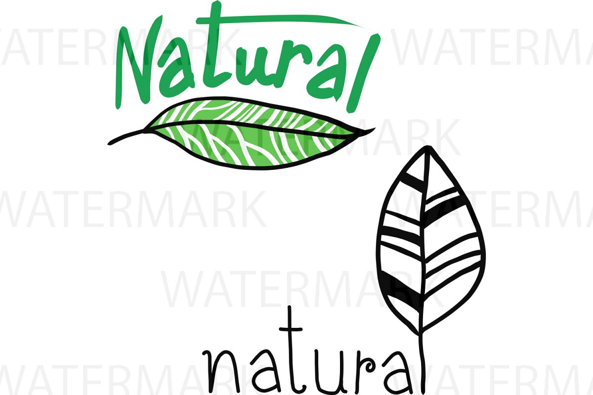 Nature with Leaves - SVG/JPG/PNG - Hand Drawing example image 1