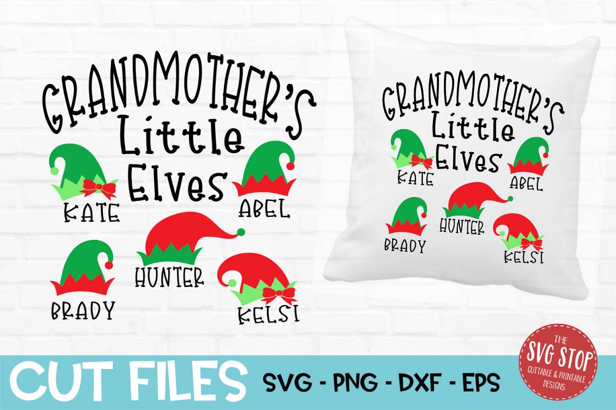 Grandmother Little Elves Christmas SVG, PNG, DXF, EPS example image 1