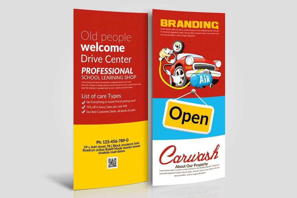 Car Wash & Services Rack Card Template example image 1