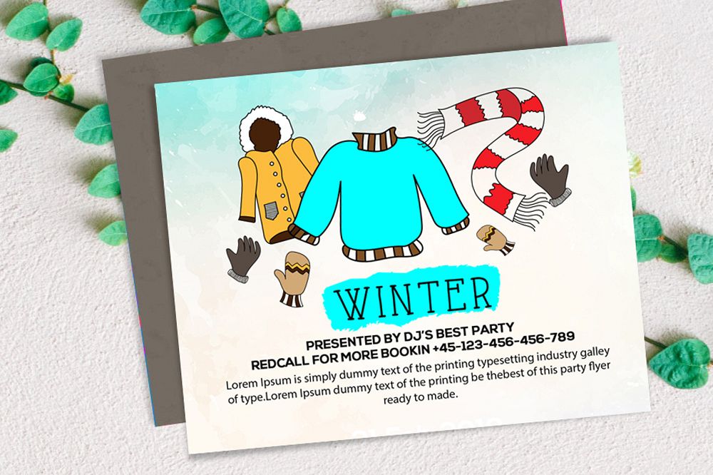 Winter Card Template example image 1