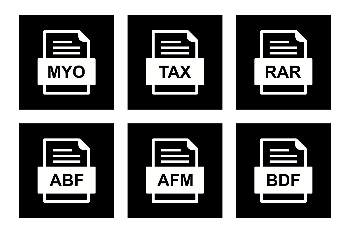 Set Of File Formats Icons example image 1
