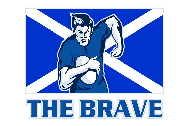 rugby player scotland flag the brave example image 1