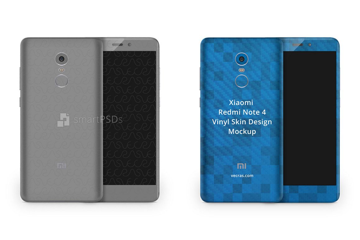 Xiaomi Redmi Note 4 Vinyl Skin Design Mockup 2017 example image 1