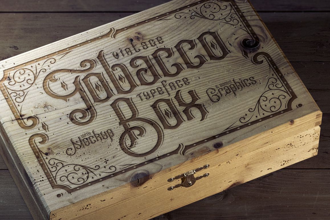 Download Tobacco Box Font, Mockups, Template! (11579) | Regular ...